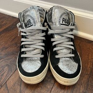 P448 Metallic Silver High-Tops